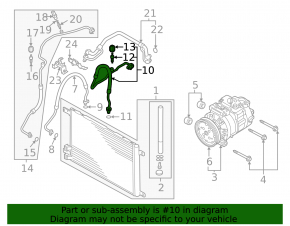 Air conditioning pipe compressor-heater first Audi A3 22-23