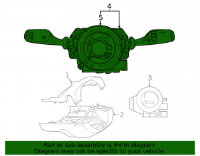 Steering column switches guitar assembly BMW 3 G20 19-23 with a cable for heated steering wheel and high beam
