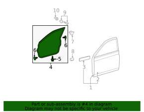 Front right door seal for Toyota Avalon 05-12