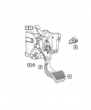 Jeep Compass 22-25 brake pedal with sensor