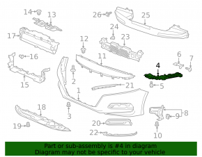 Front bumper mount left under headlight Honda Accord 18-20