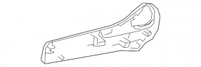 Right side passenger seat trim for Toyota Prius 50 21-22, black, for manual transmission, bumpers
