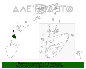 Rear left window lift control Lexus RX350 RX450h 10-15