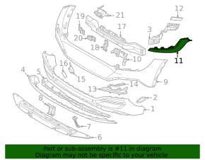 Left outer fender light trim for Kia EV6 22-24, scratches, peeling chrome, broken fasteners