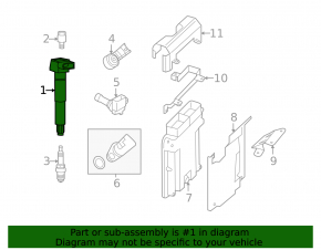 Ignition coil Porsche Panamera 10-16 4.8