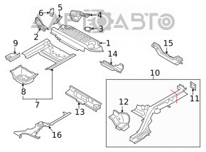 Trunk trough Porsche Macan 15 - battery box