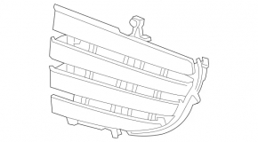 Radiator deflector blinds right Mercedes C-class W205 15-21 Luxury