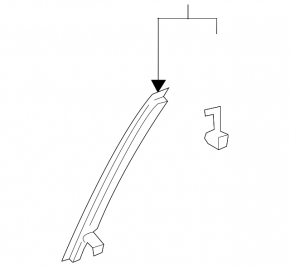Rear right door glass guide Mazda 3 19- 4d rear