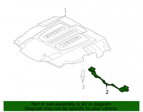 Jaguar F-Pace X761 17- 3.0t Supercharger Engine Cover Bracket