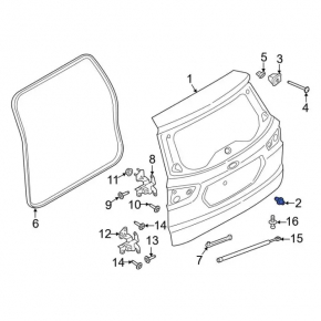 Boot door bumper Ford Ecosport 18-22 lower