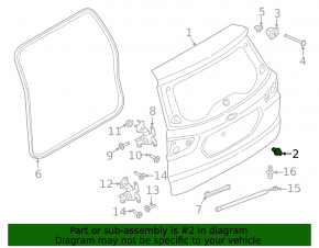 Boot door bumper Ford Ecosport 18-22 lower