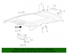Lincoln MKZ 17-20 Driver's Sun Visor Hook Beige