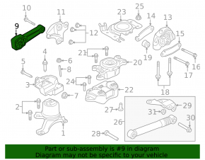 Land Rover Range Rover Evoque 2012-2018 2.0 Upper Engine Mount