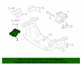 Left engine mount for Land Rover Range Rover 13-21 3.0, 5.0