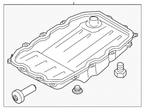 Porsche Cayenne 19-26 automatic transmission oil pan
