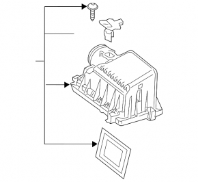 Upper air filter housing cover Lexus UX200 19- without flow meter