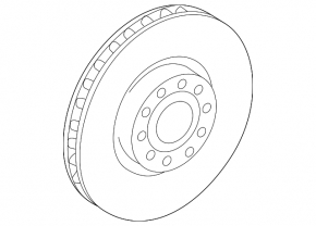 Front left brake disc for Audi Q4 e-tron 22-25 340/27mm