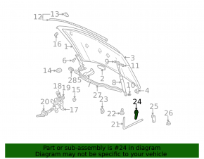 VW CC 13-17 bonnet lock handle interior