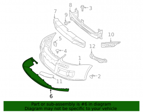 Front bumper lip VW Jetta 06-10