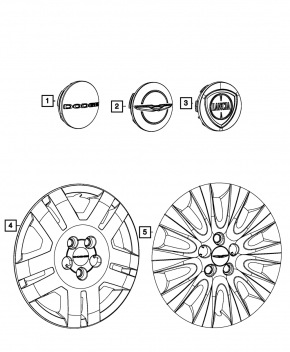 Center cap for Dodge Challenger 15- chrome 63mm