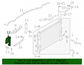 Radiator deflector left Infiniti QX50 19-
