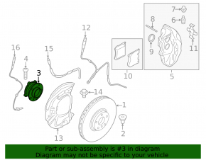 Front left hub BMW X5 F15 14-18 AWD