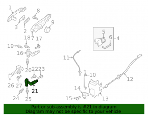 Door hinge lower front right Volvo V90 17-22 usa
