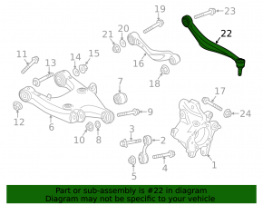 Rear right transverse control arm BMW 5 GT F07 10-17