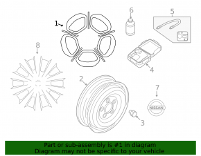 Wheel disk R17 5*114.3 Nissan Leaf 11-17 light curb, paintwork defect