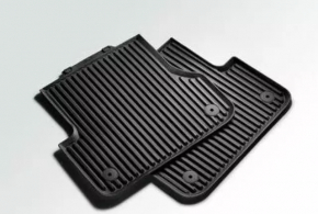 Floor mat rear left Audi A6 C7 12-18 black, rubber, worn