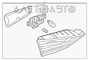 Inner light trunk lid left Audi A6 C8 19-