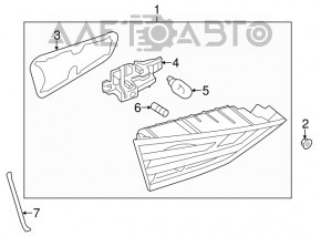 Inner light trunk lid left Audi A6 C8 19-