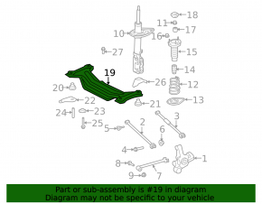 Rear subframe Lexus ES350 07-12 rusty