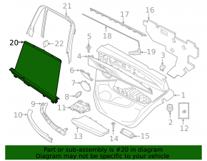 Rear right door curtain BMW X3 G01 18-24