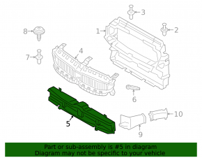 Radiator deflector blinds lower BMW 3 G20 19-22 2.0T