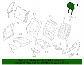 Front left headrest BMW X3 G01 18-21 leather black