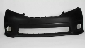 Front bumper bare Toyota Sienna 11-17 red, dented, broken fastener, not factory holes