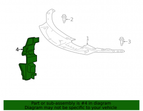 Left radiator deflector for Toyota Avalon 13-15 3.5