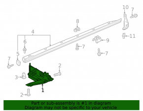 Mudguard threshold rear right VW Passat 20-22