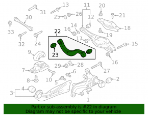 Upper rear left control arm VW Tiguan 18-24