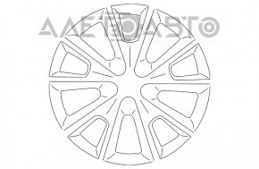 Wheel disk R18 Jeep Cherokee KL 19-22 chrome, light curb
