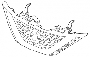 Radiator grill grill Nissan Sentra 16-19 rest, without emblem