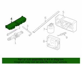 Tool kit BMW X1 F48 16-18 under jack