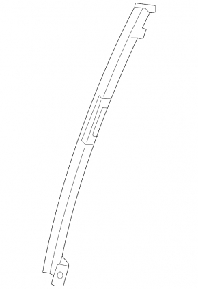 Rear Left Door Glass Guide Acura TLX 15-