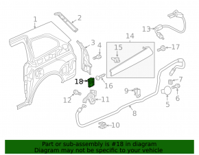 Ventilation shield left Acura MDX 14-20