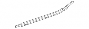 Left rear center door glass molding for Lexus NX 22-25, chrome