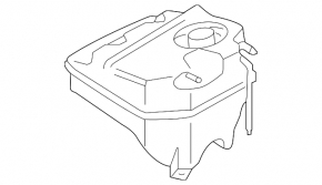 Expansion tank for cooling Audi Q7 4L 10-15 3.0 TDI