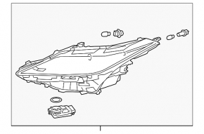 Right front headlight assembly for Lexus RX350 RX450h 20-22 LED 1 lens