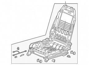 Honda Clarity 18-21 USA passenger seat slides, mechanical, frameless, with strain gauges