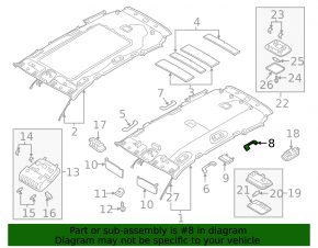 Ceiling handle rear left Hyundai Santa FE 19-23
